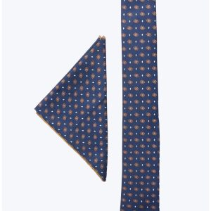 Handkerchief with brown flower