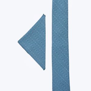 Handkerchief with green & white stripes