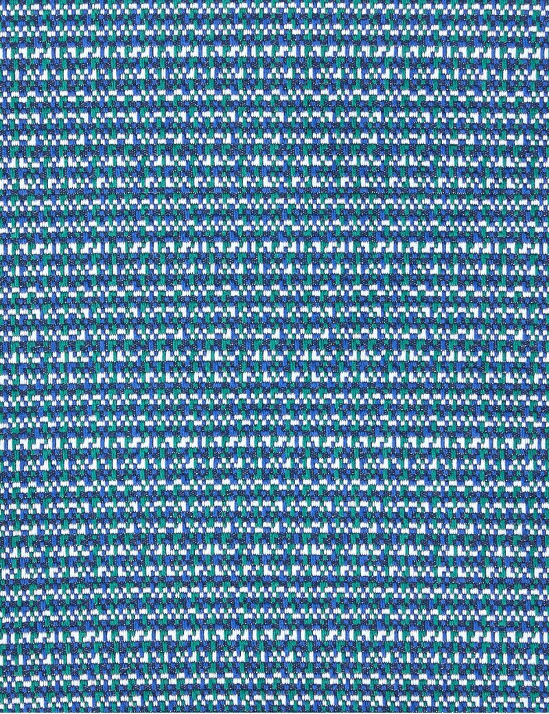 TH002N00-Navy-5 Handkerchief with green & white stripes