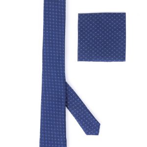 Handkerchief tie with Blue pattern