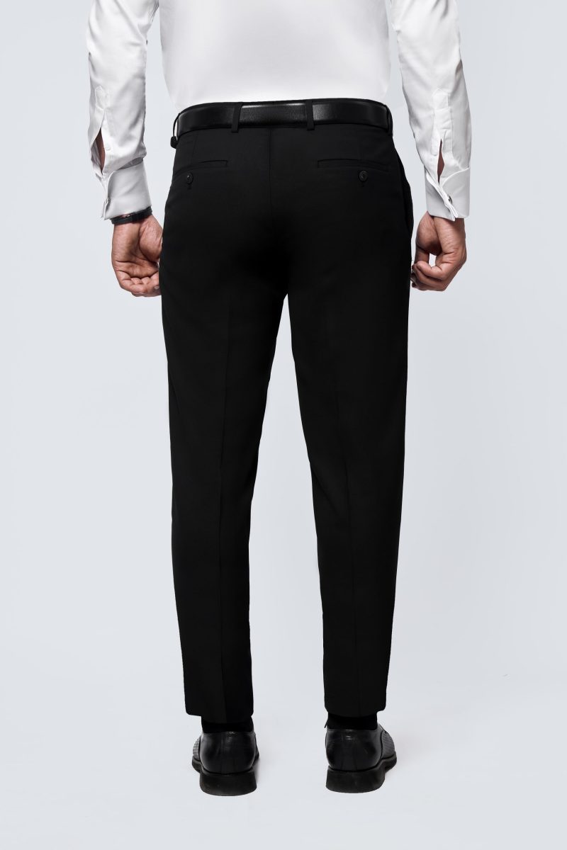 jk38SF03M014-Black-001-3 Formal Textured Pants