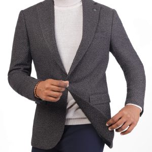 Slim-Fit Men's Wool Blazer
