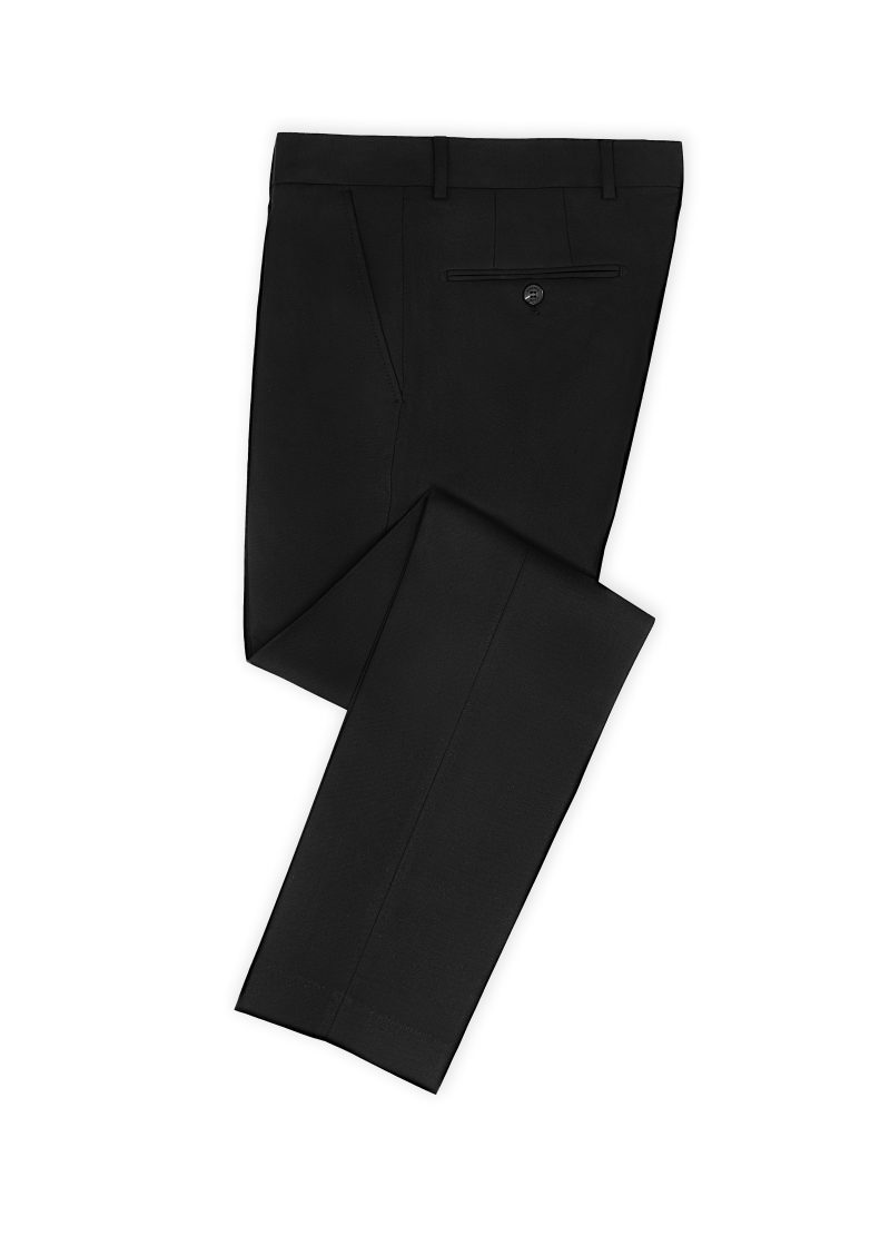 JK00CF03M001-Black-001-3 Formal Textured Comfort Fit Pants
