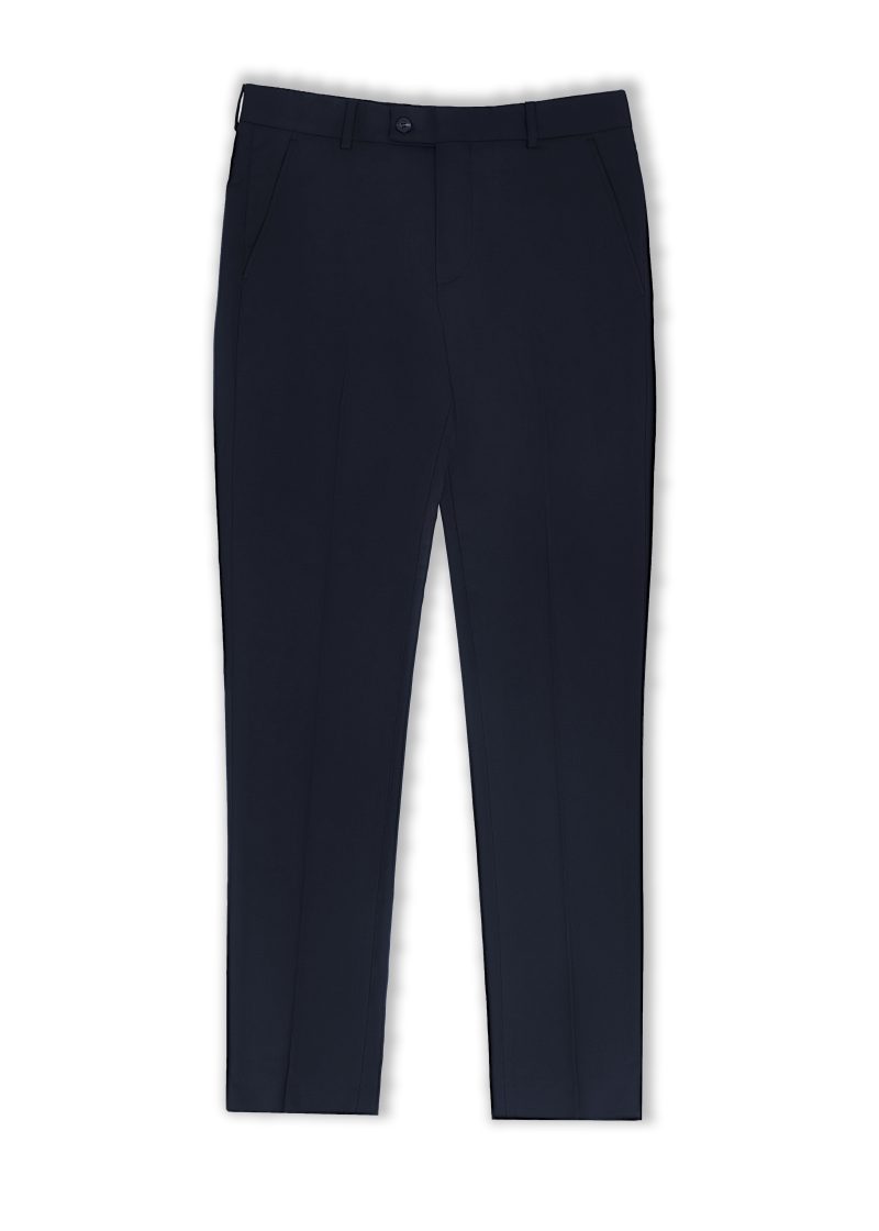 JK00CF03M001-Navy-002-1 Formal Textured Comfort Fit Pants