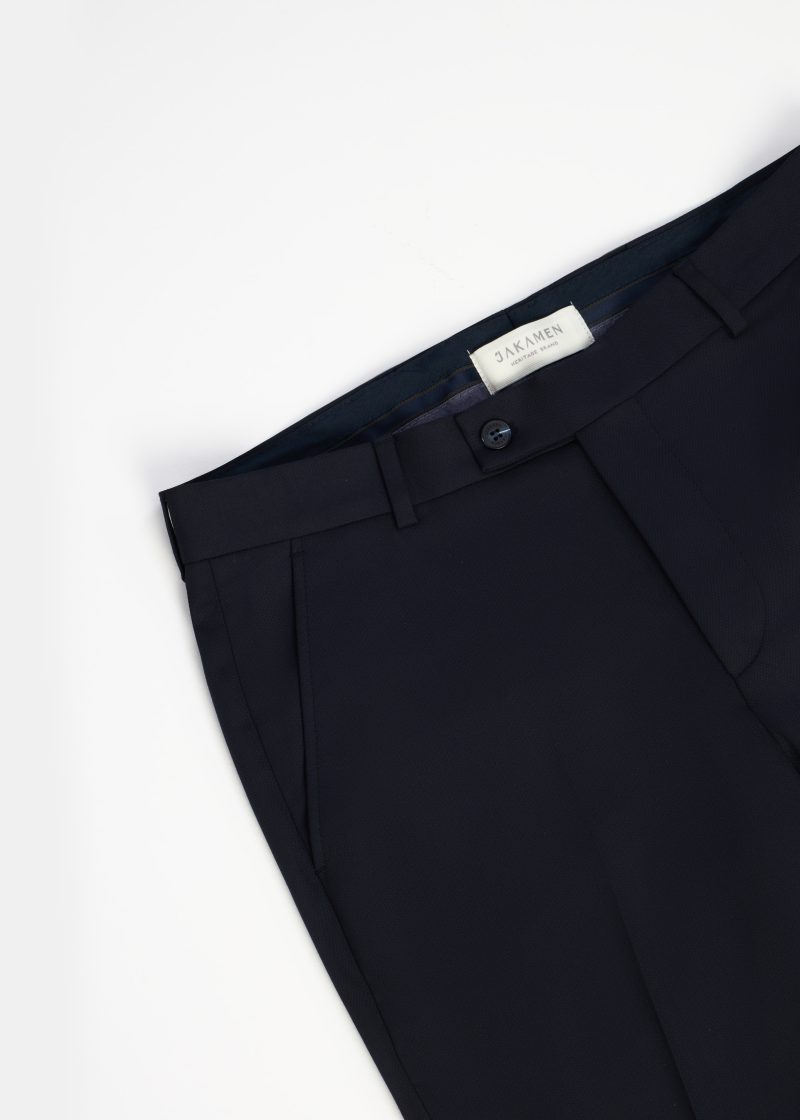 JK00CF03M001-Navy-002-2 Formal Textured Comfort Fit Pants