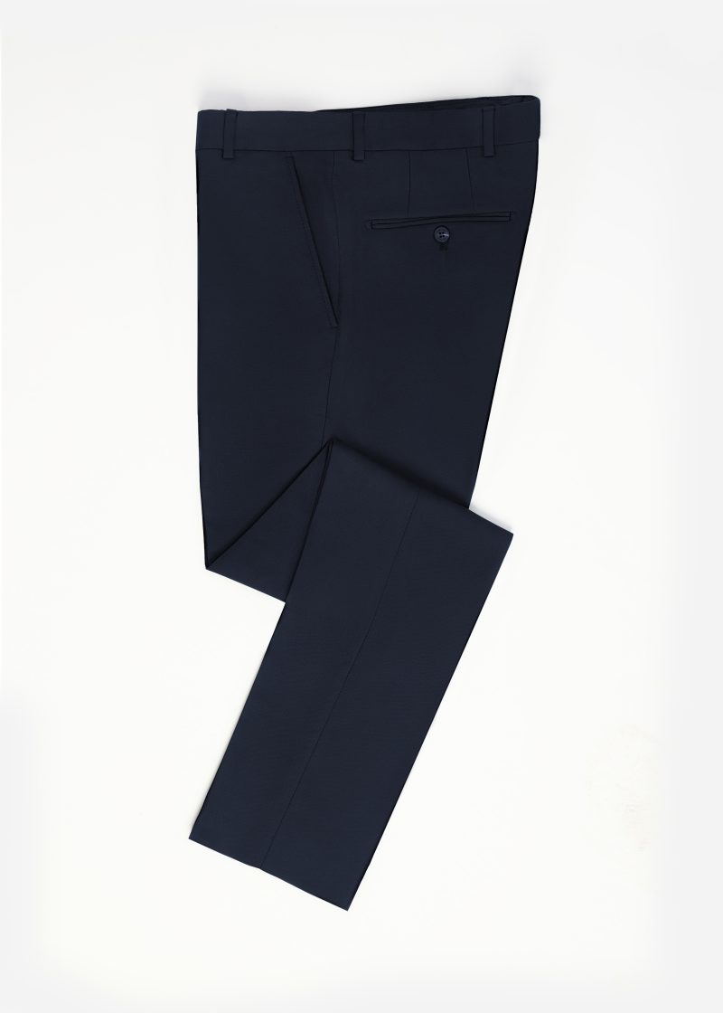 JK00CF03M001-Navy-002-3 Formal Textured Comfort Fit Pants