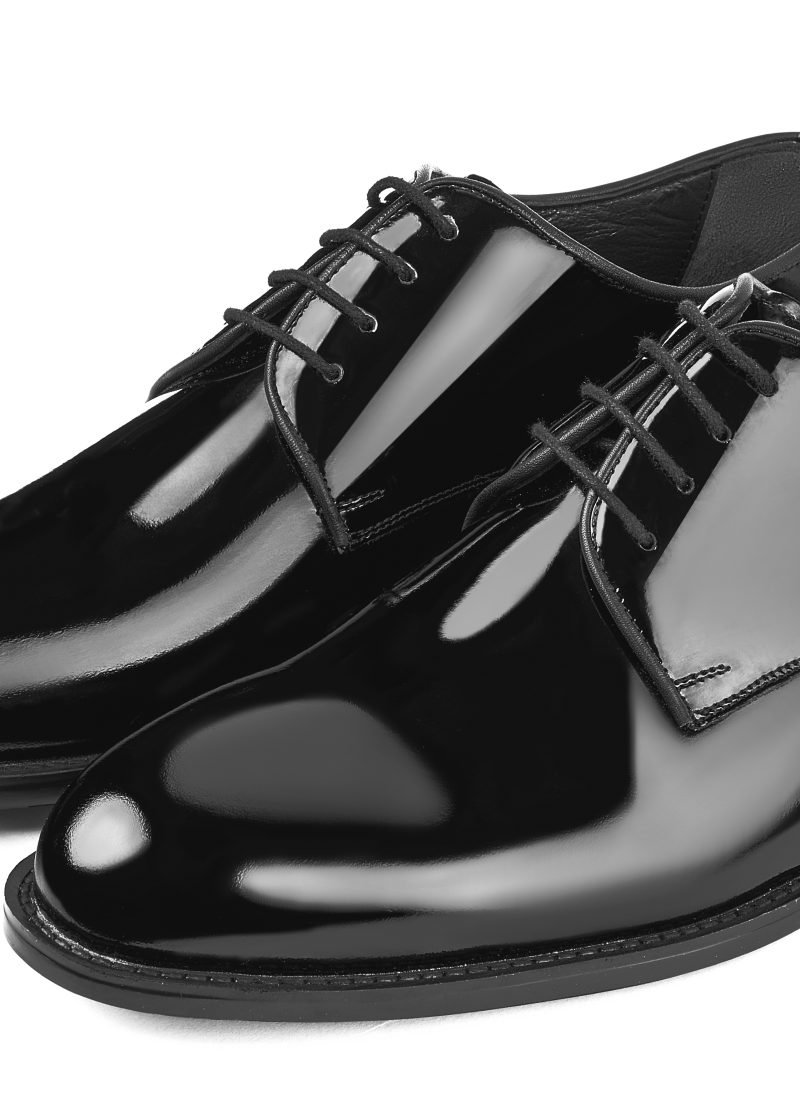 Semi-Textured Leather Derby Shoes
