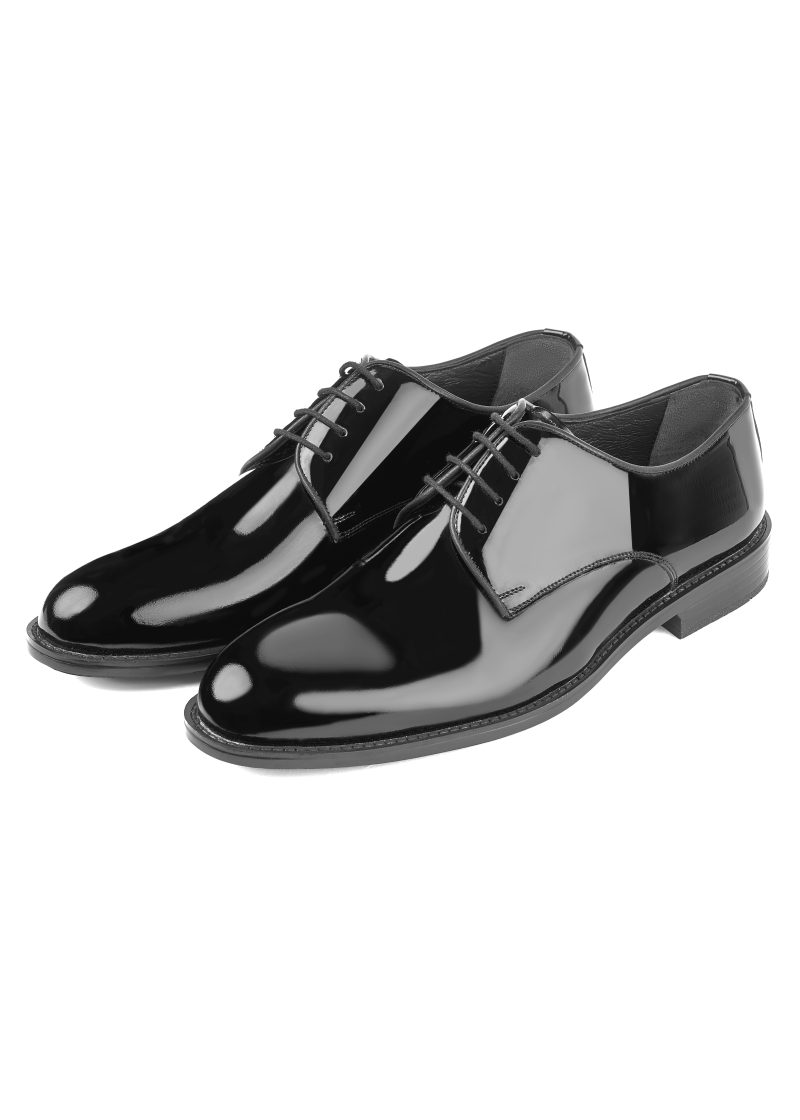 Semi-Textured Leather Derby Shoes