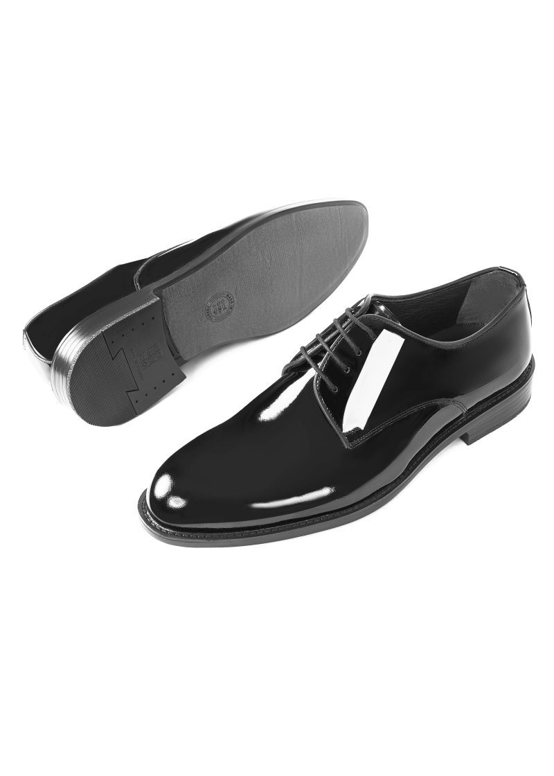 Semi-Textured Leather Derby Shoes