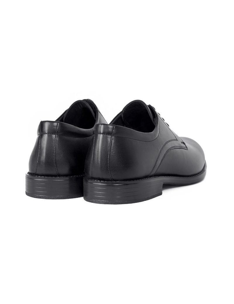 JK37KL14M040-Black-044-2 Plain Derby Shoes - PVC Sole