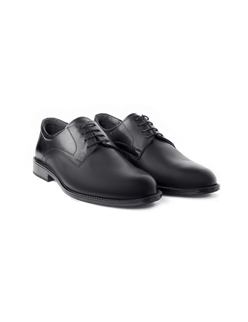 JK37KL14M040-Black-044-3 Plain Derby Shoes - PVC Sole