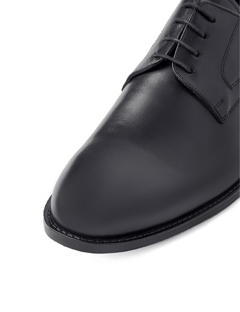 JK37KL14M040-Black-044-4 Plain Derby Shoes - PVC Sole