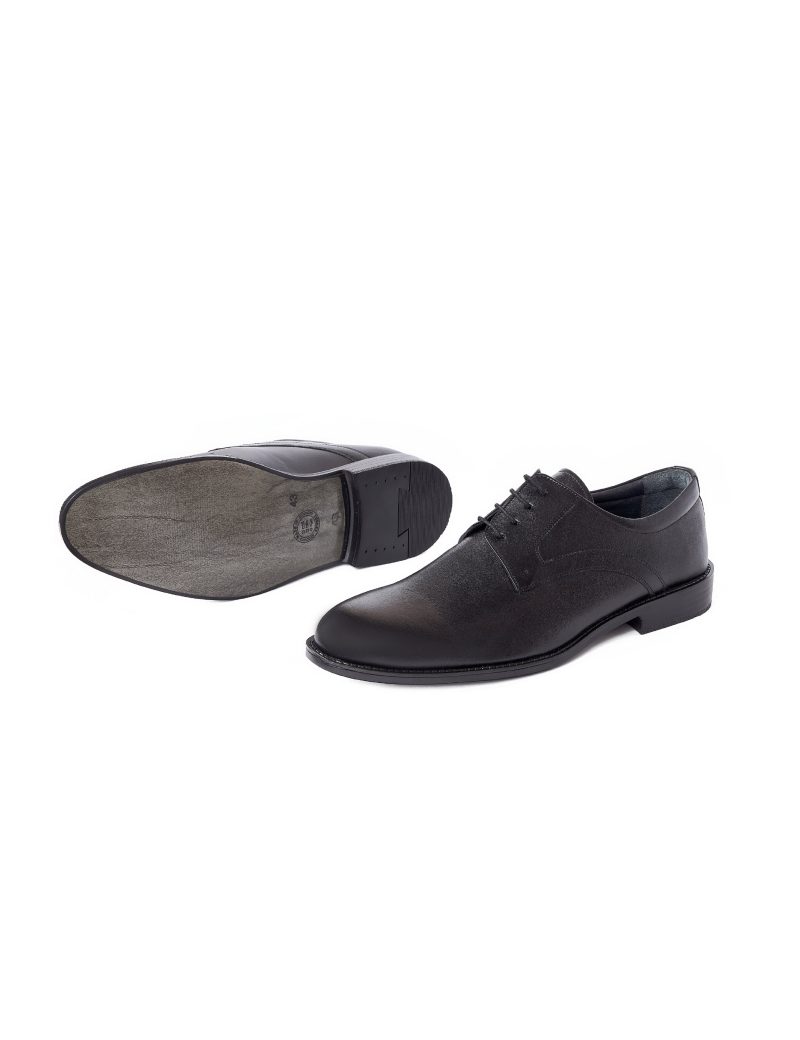 JK37KL14M040-Black-044-5 Plain Derby Shoes - PVC Sole