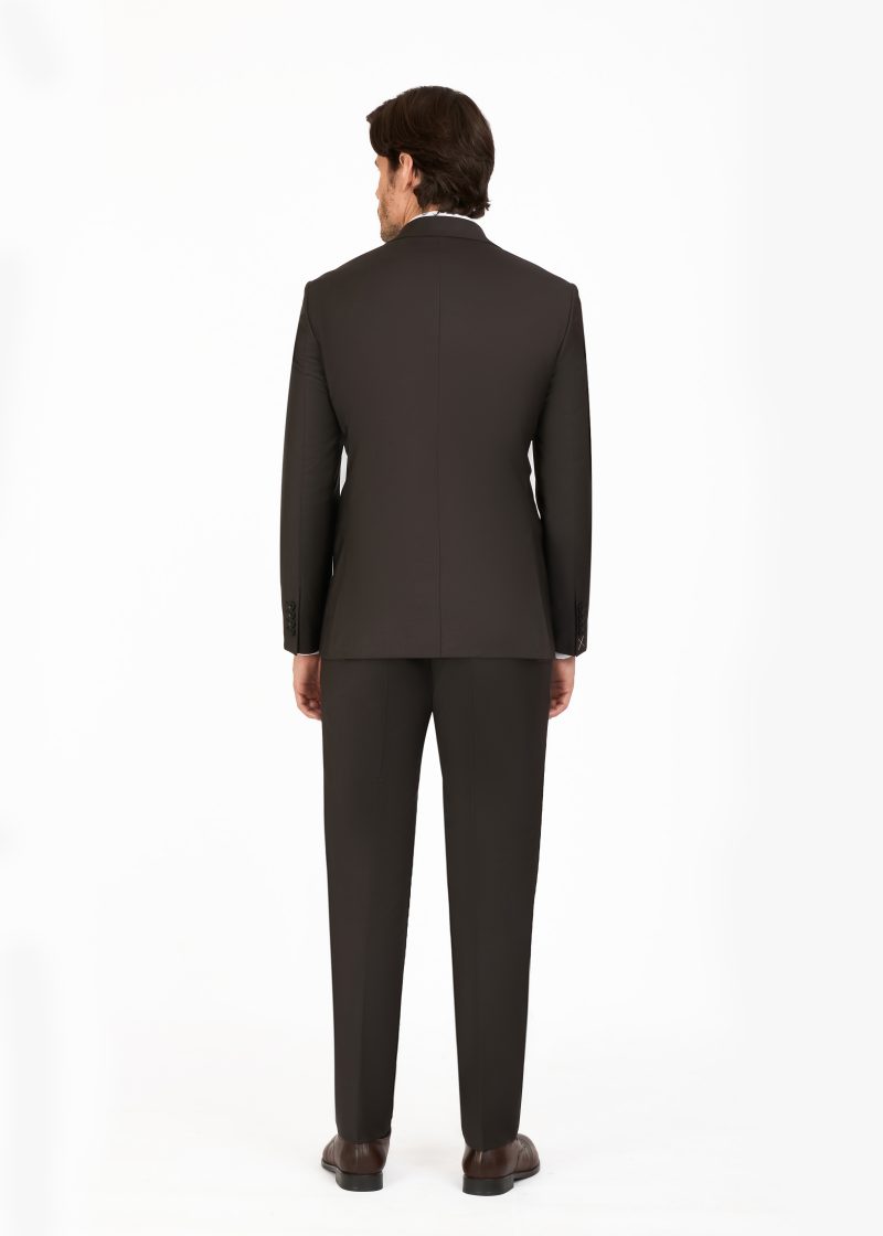 JK39SF02M111-Brown-001-5 Notch Lapel Slim Fit Wool Suit