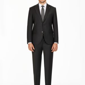 Notch Lapel Slim Fit Wool Suit