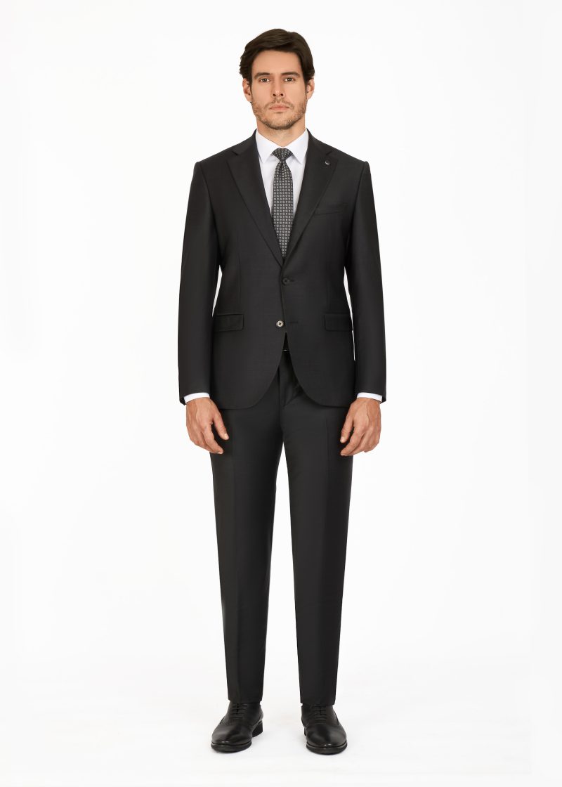 JK39SF02M111-Dark-grey-014-1 Notch Lapel Slim Fit Wool Suit