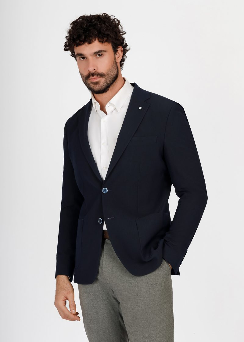 JK41SF04M050-Navy-002-1 Two-Button Notch Lapel Suit – Slim Fit