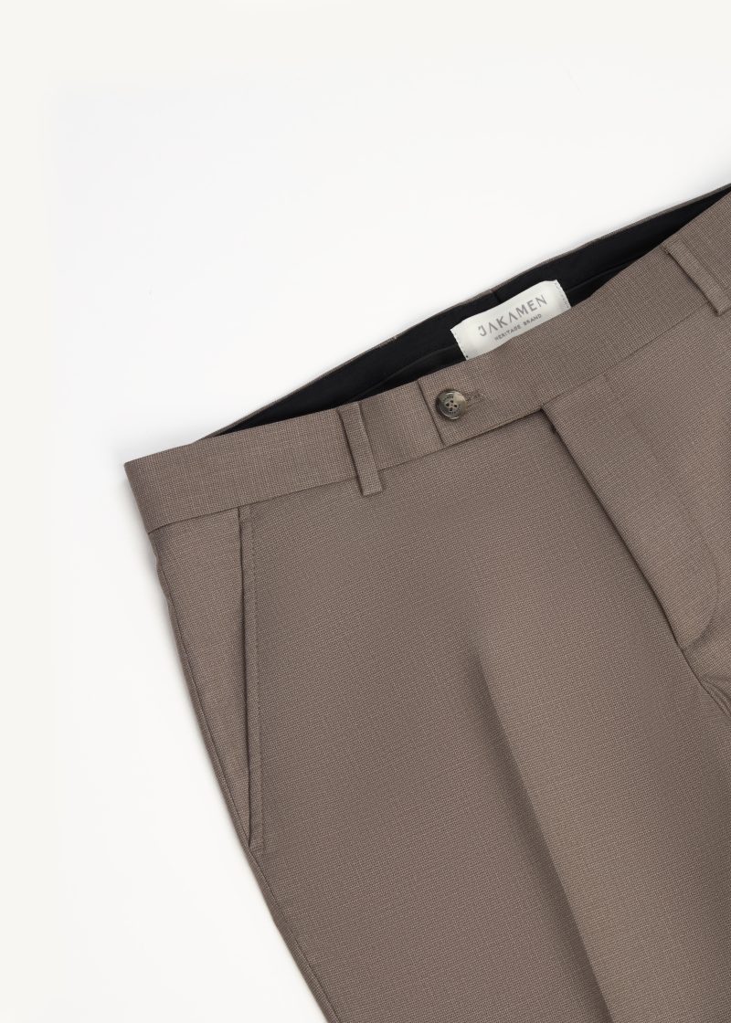 JK42CF12M032-Coffee-899-2 Formal Textured Comfort Fit Pants
