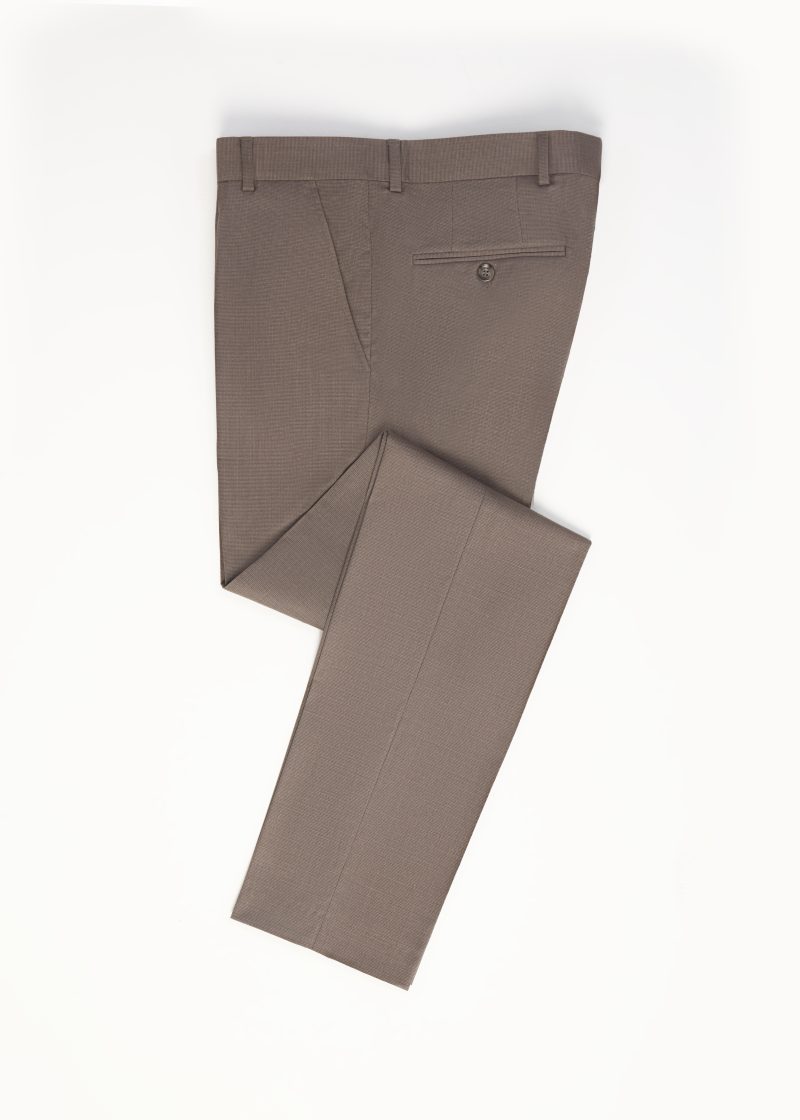 JK42CF12M032-Coffee-899-3 Formal Textured Comfort Fit Pants