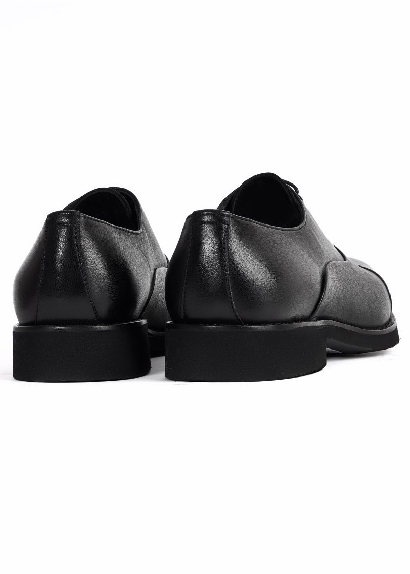 JK42KL14M030-Black-001-6 Classic Plain Genuine Leather Oxford Shoes