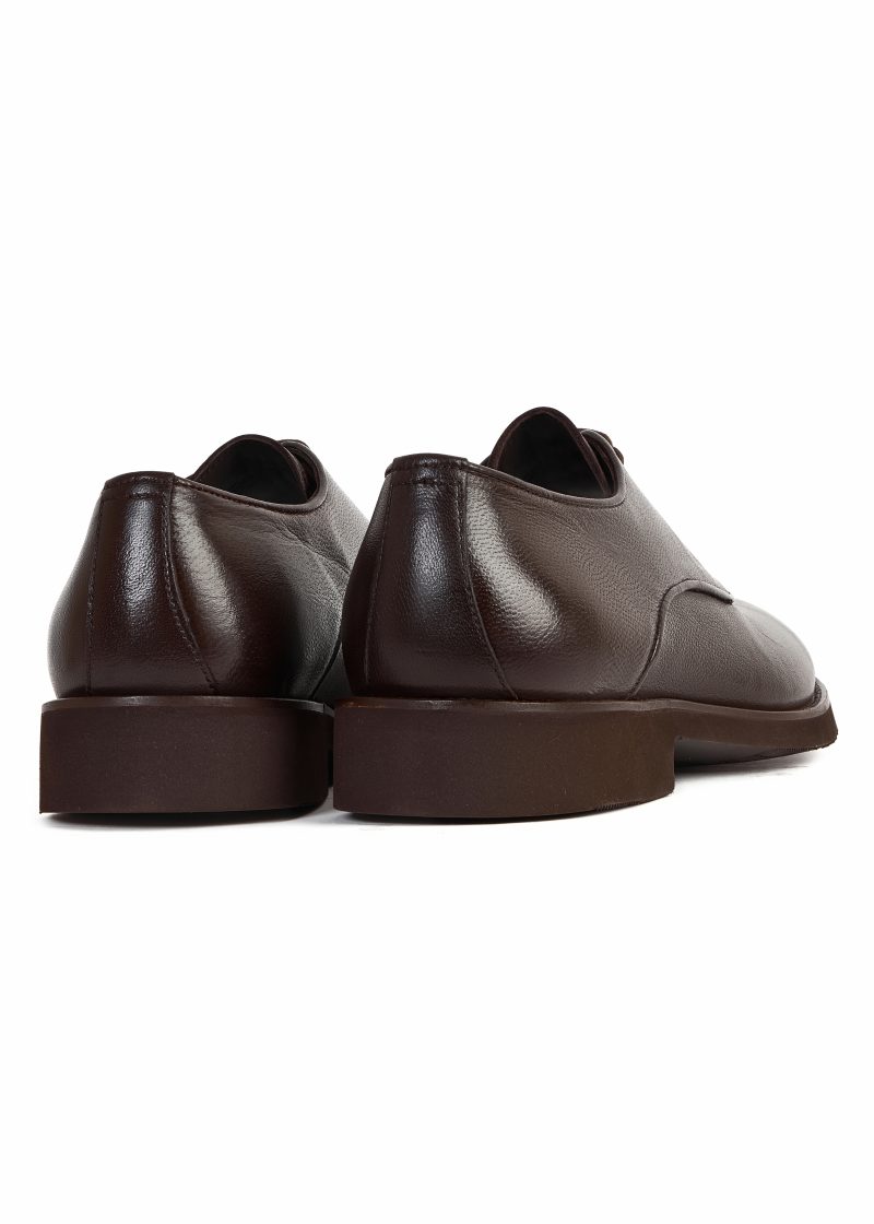JK42KL14M031-Dark-brown-016-6 Classic Plain Genuine Leather Derby Shoes
