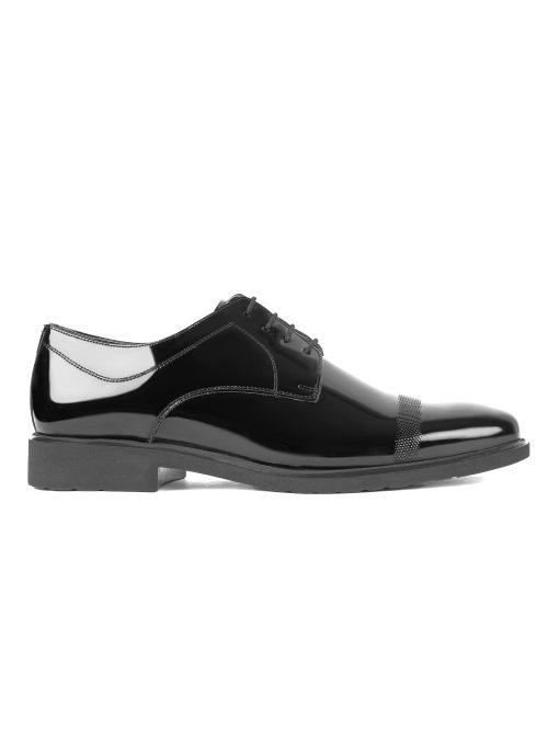 Semi-Textured Leather Derby Shoes