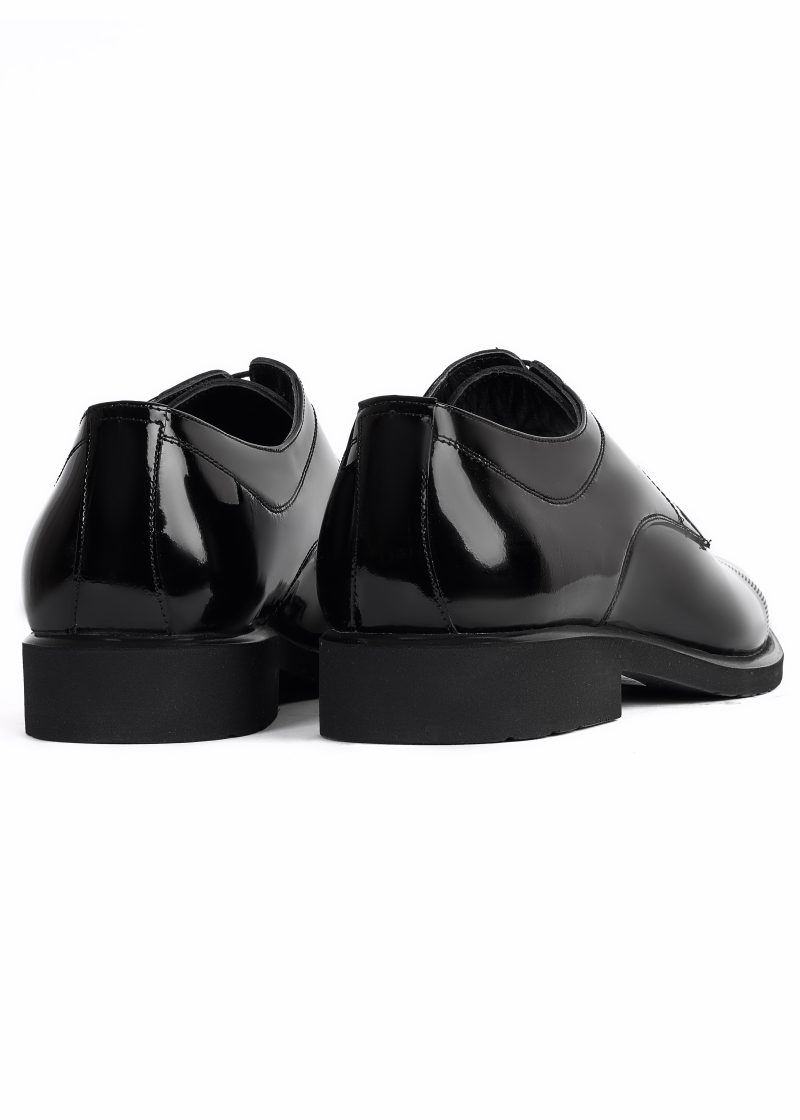 Semi-Textured Leather Derby Shoes