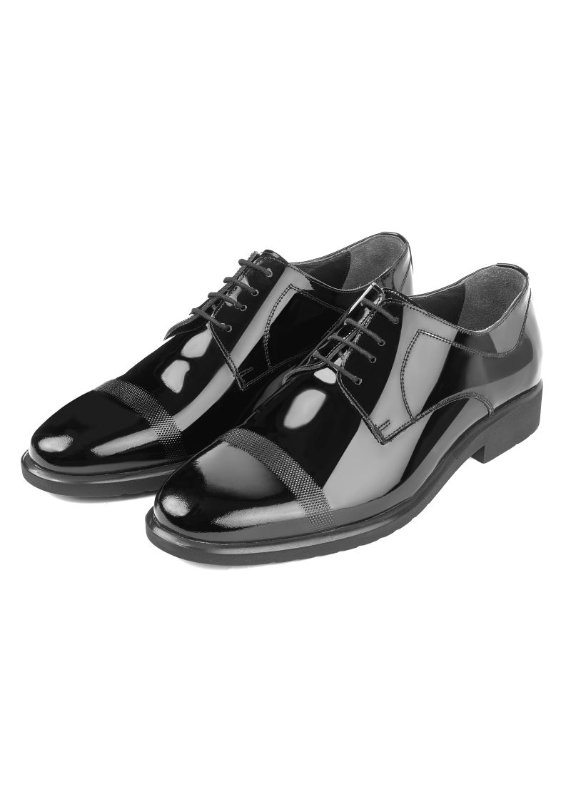 Semi-Textured Leather Derby Shoes