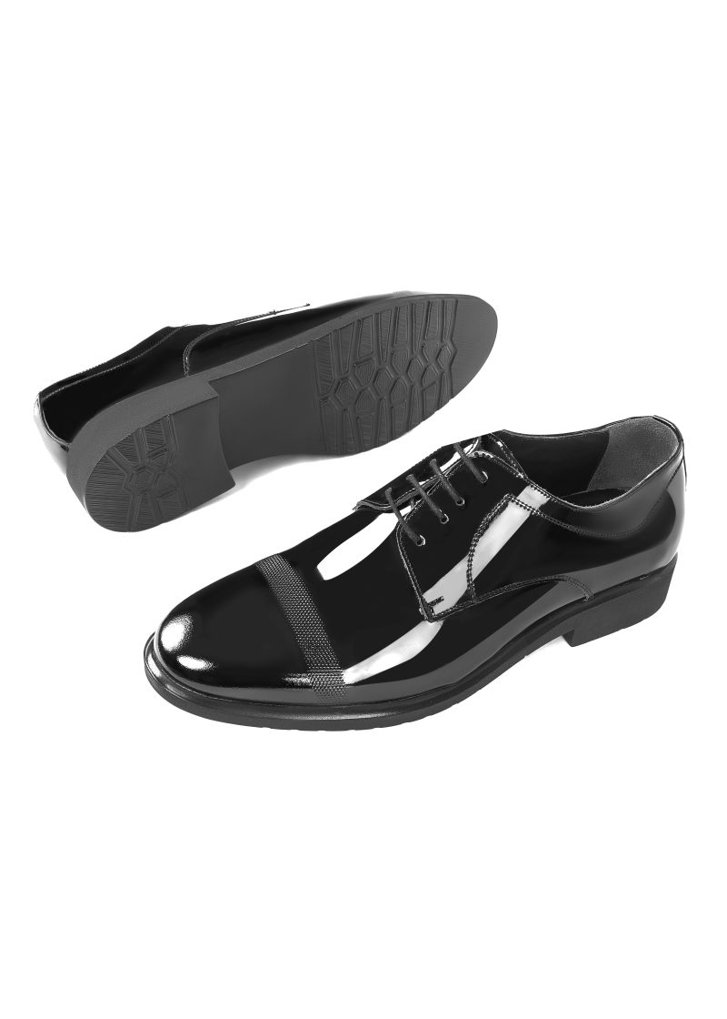 Semi-Textured Leather Derby Shoes