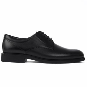 Black Plain Derby Shoes
