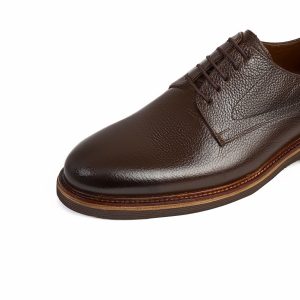 Wrinkled Leather Derby Shoes