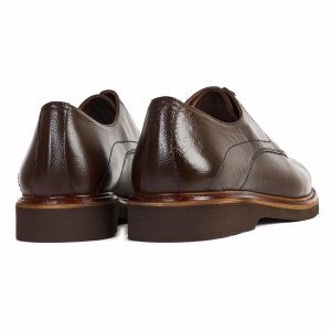 Wrinkled Leather Derby Shoes