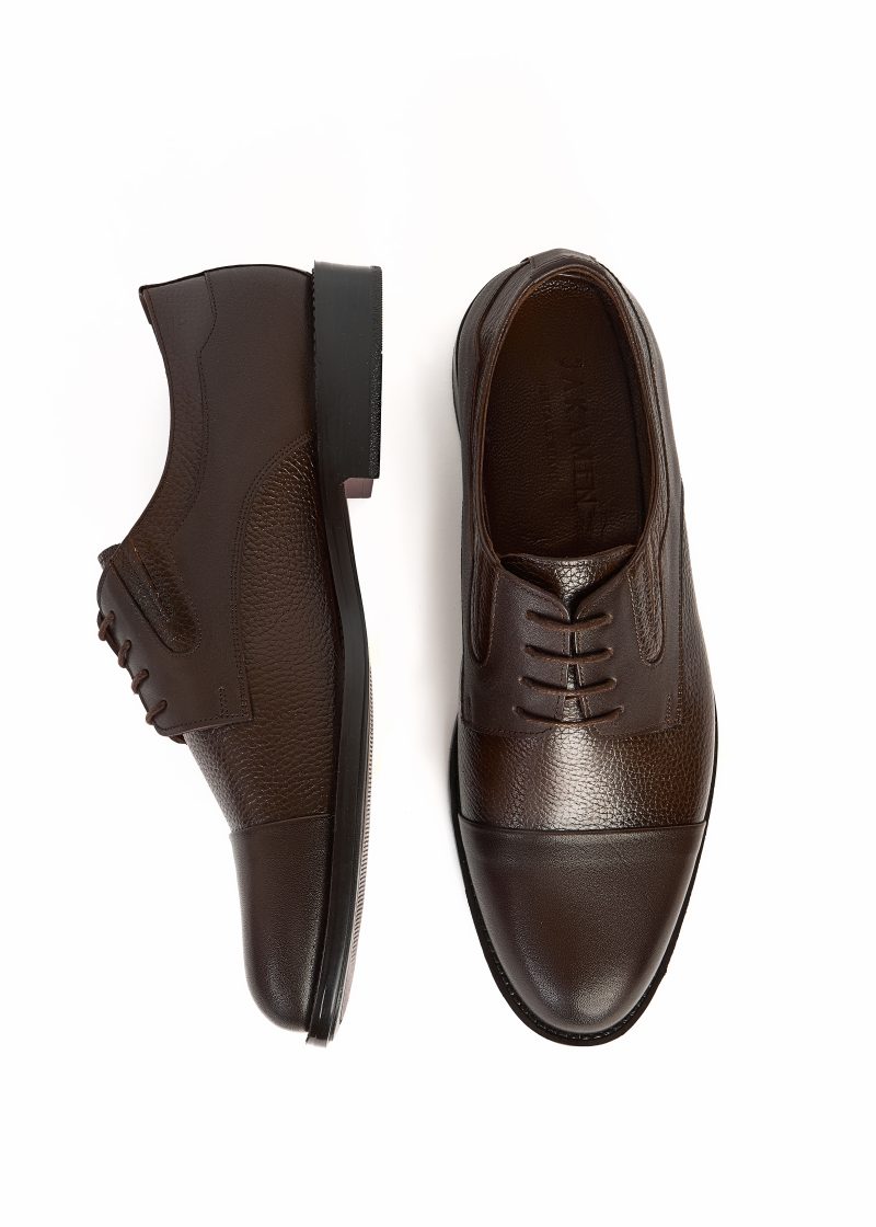 Wrinkled Leather Oxford Shoes