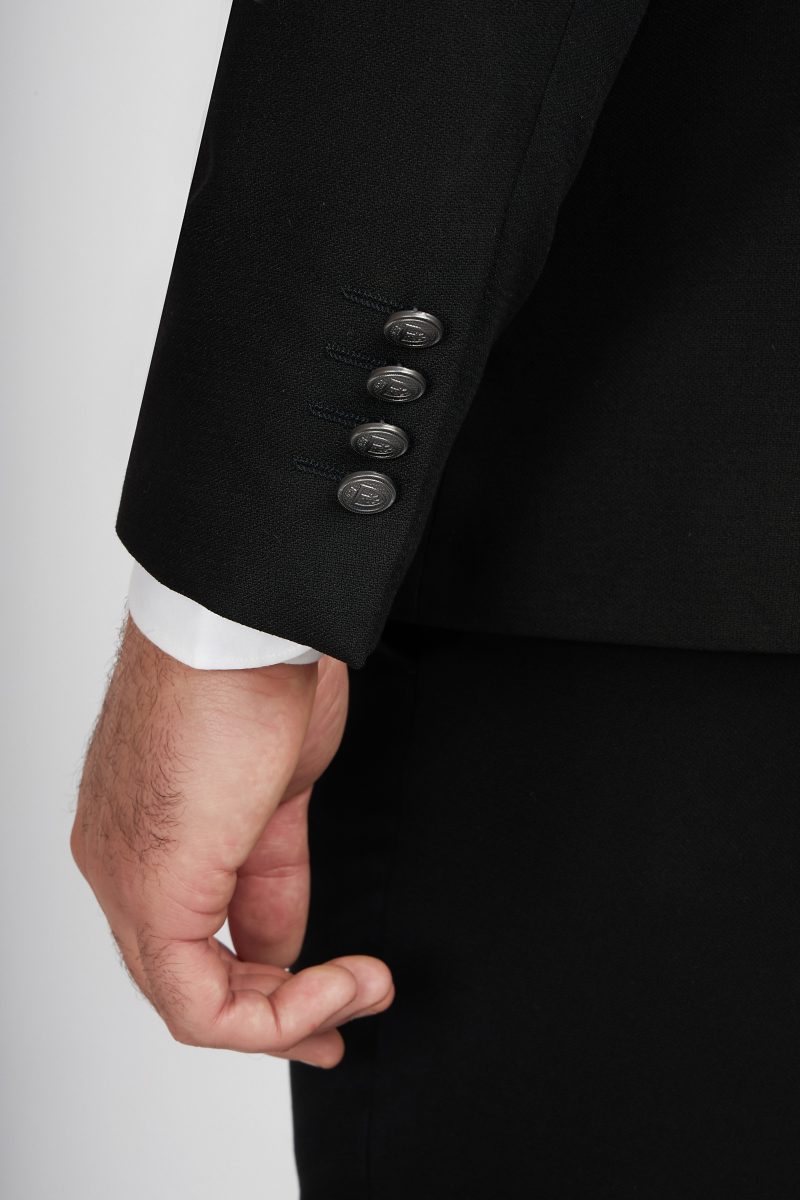 JK42SF02M058-Black-001-6 Double Breasted Peak Lapel Suit