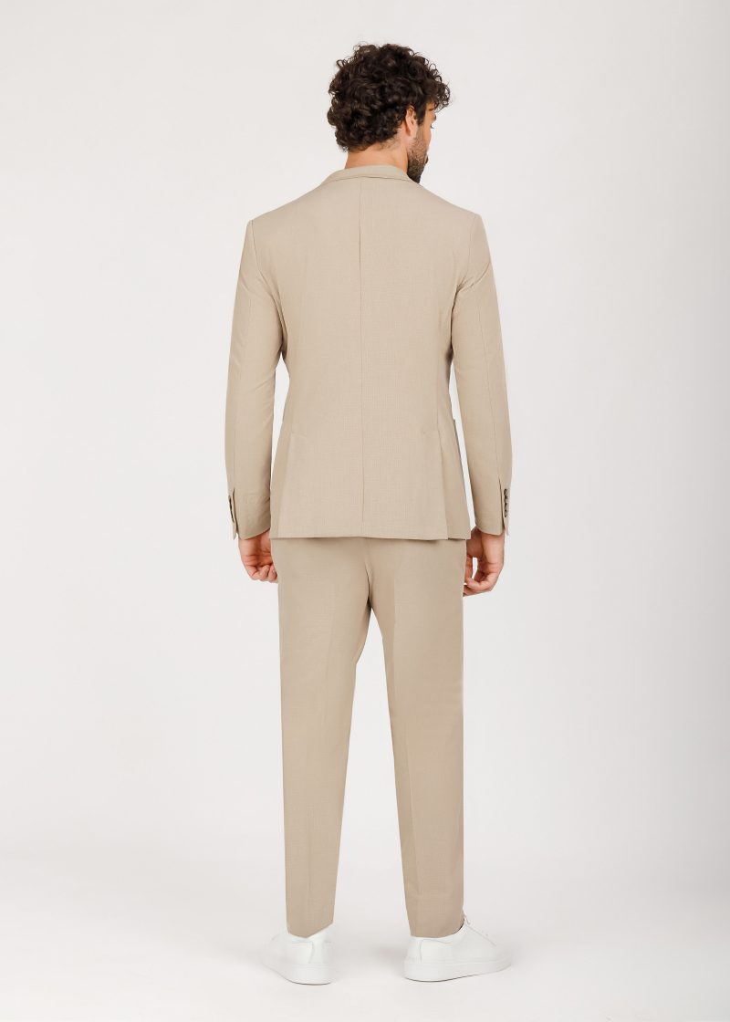 JK42SF02M062-Beige-028-3 Notch Lapel Slim Fit Suit
