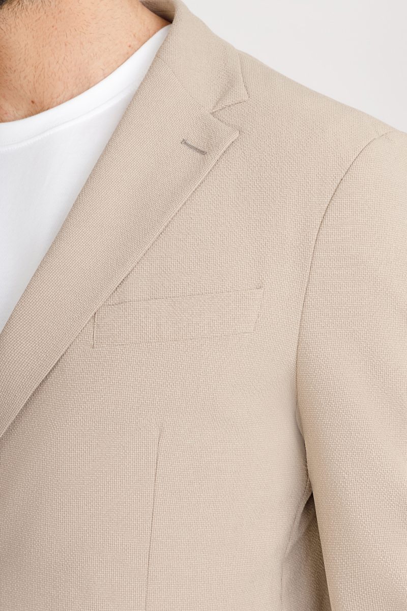 JK42SF02M062-Beige-028-5 Notch Lapel Slim Fit Suit