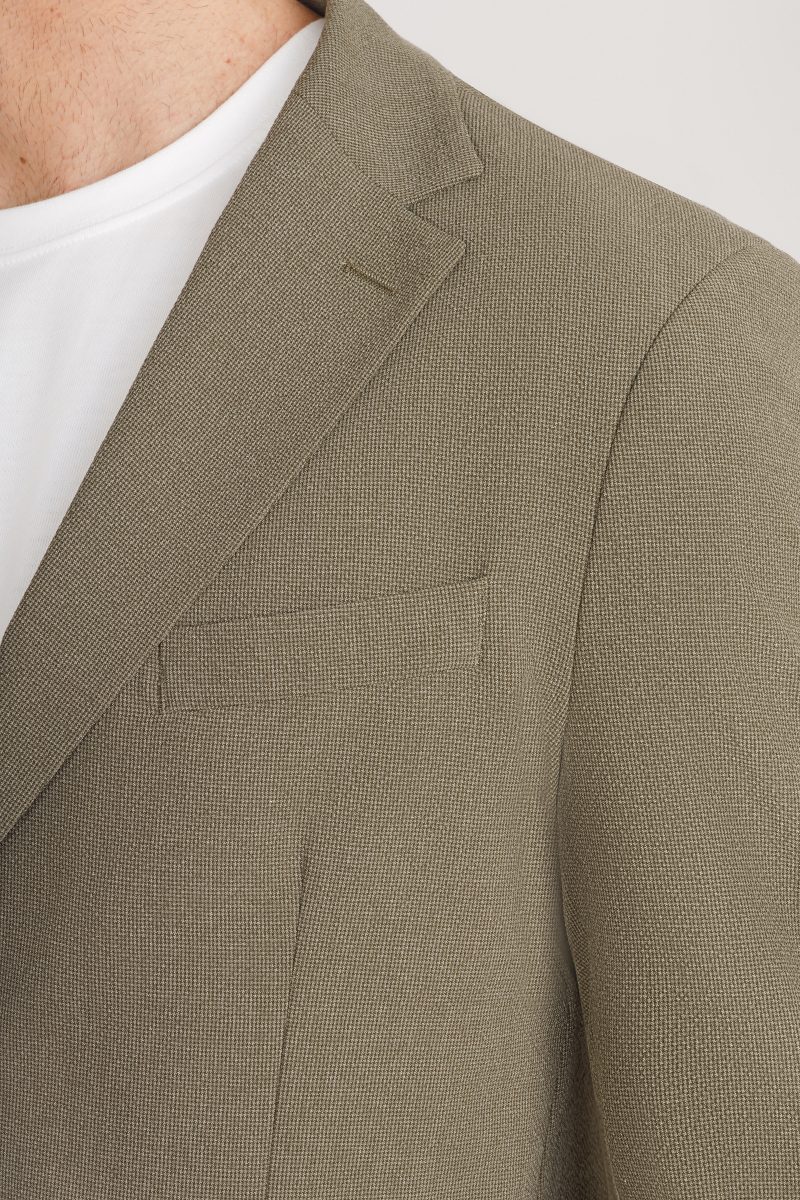 JK42SF02M062-Olive-107-5 Notch Lapel Slim Fit Suit