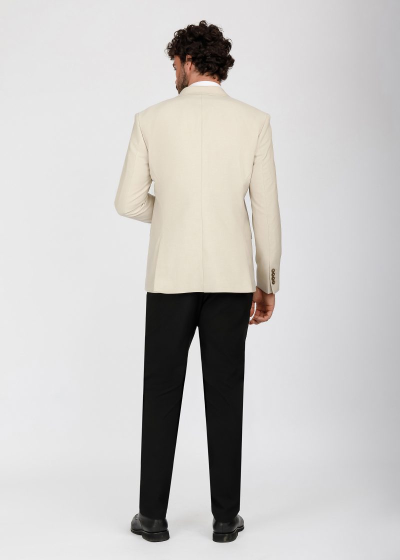JK42SF04M041-Beige-028-4 Double-Breasted Peak Lapel Suit – Slim Fit