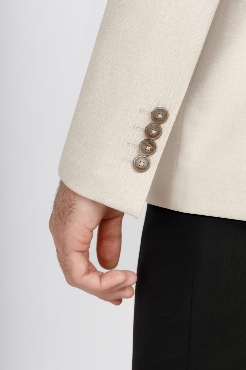 JK42SF04M041-Beige-028-6 Double-Breasted Peak Lapel Suit – Slim Fit