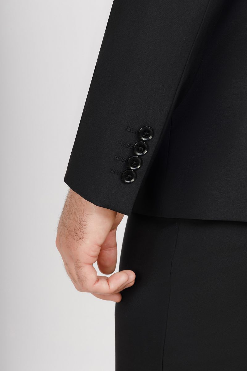 SK41SF02M001-Black-001-4 Wool Blend Perfumed Suit