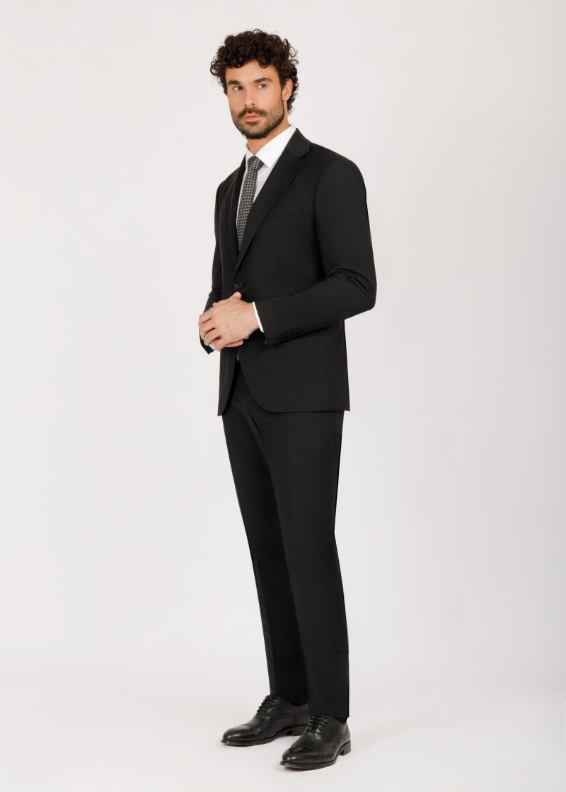 SK41SF02M001-Black-001-5 Wool Blend Perfumed Suit