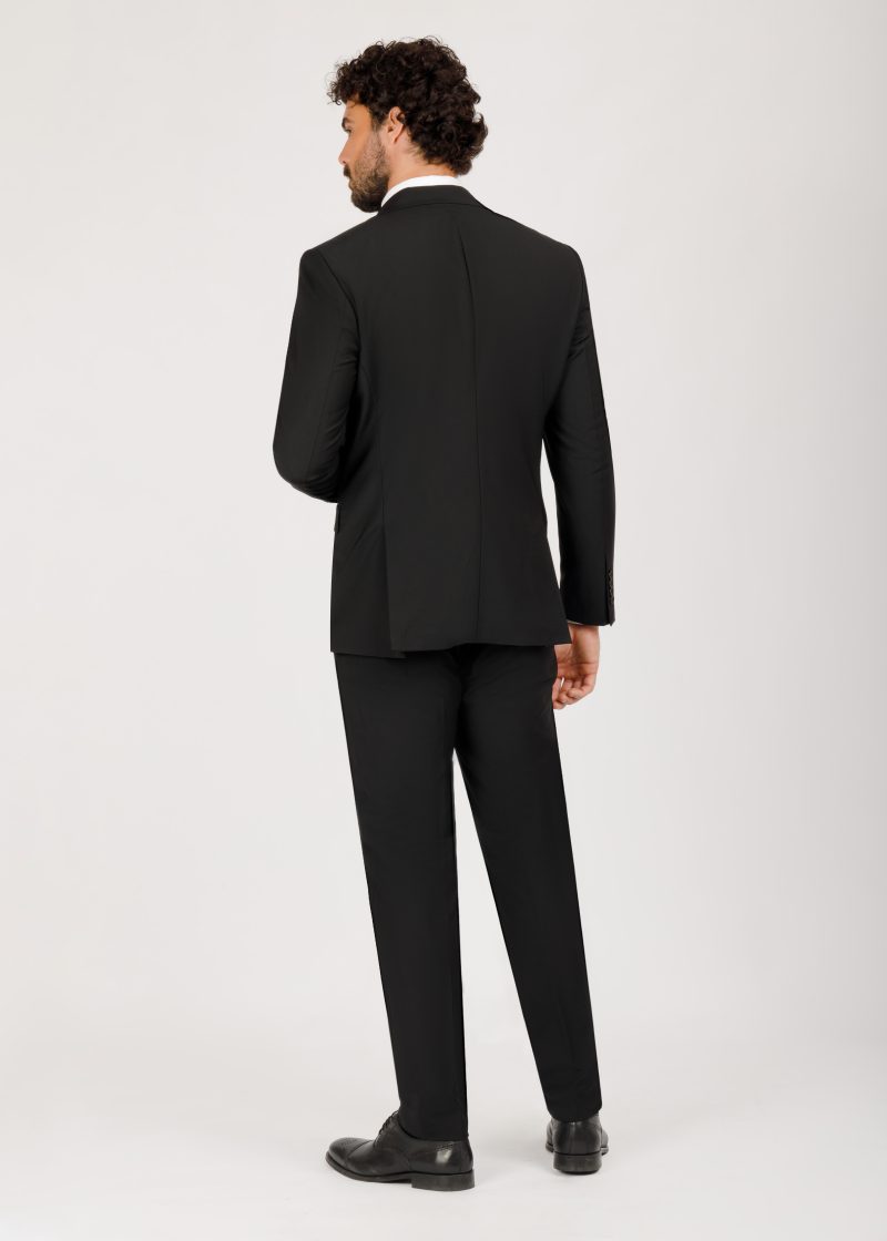 SK41SF02M001-Black-001-6 Wool Blend Perfumed Suit