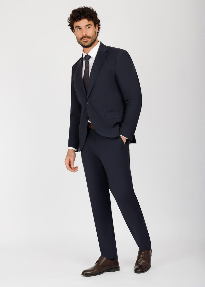 SK41SF02M001-Navy-002-2 Wool Blend Perfumed Suit