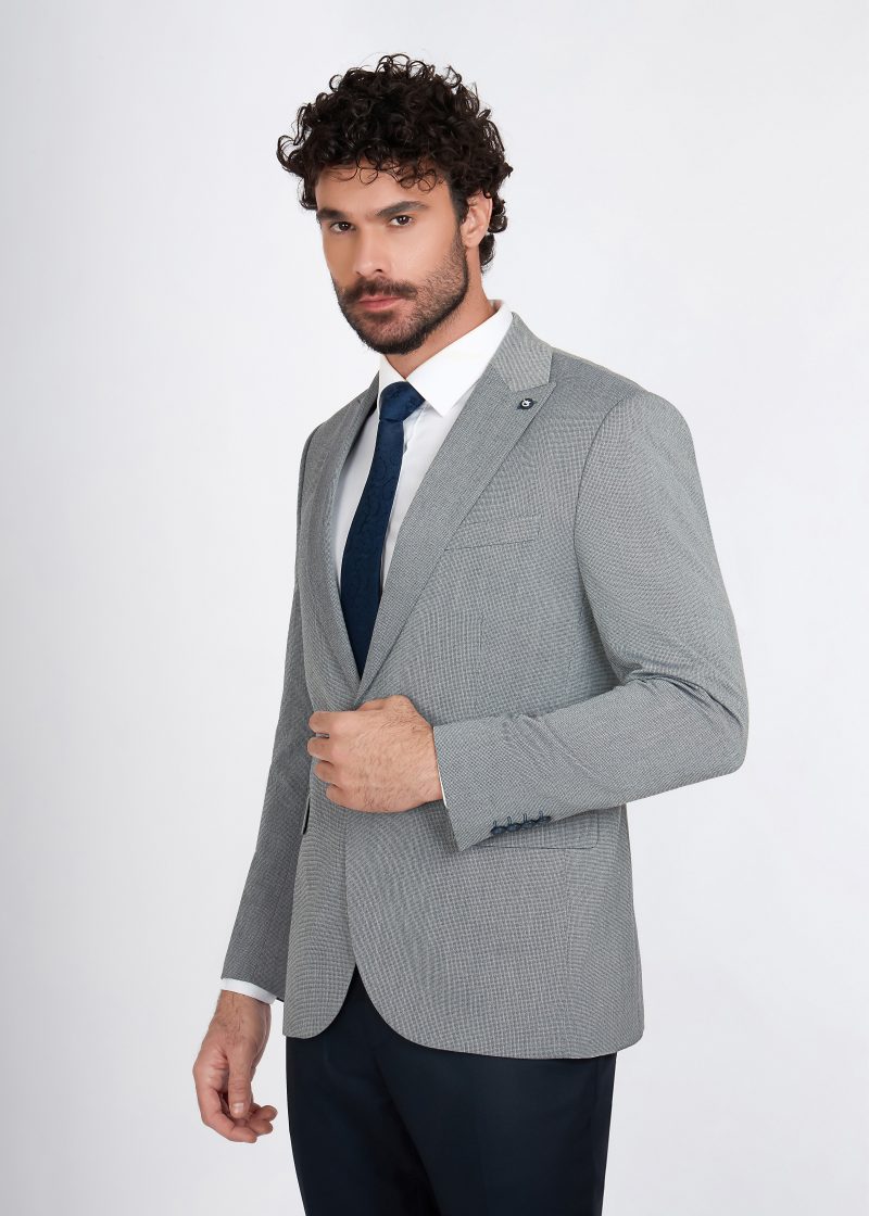 SK41SF02M005-Grey-navy-002-4 Peak Lapel One Button Mismatch Suit
