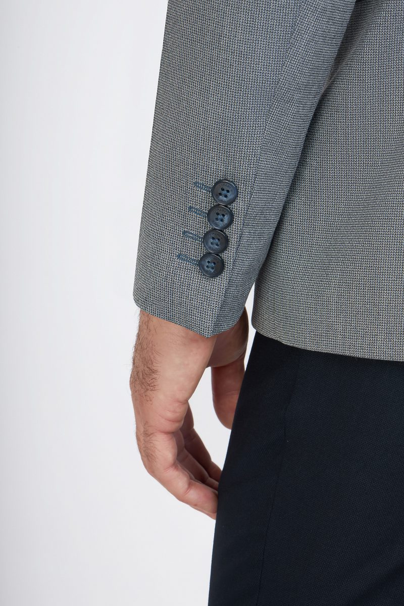 SK41SF02M005-Grey-navy-002-6 Peak Lapel One Button Mismatch Suit