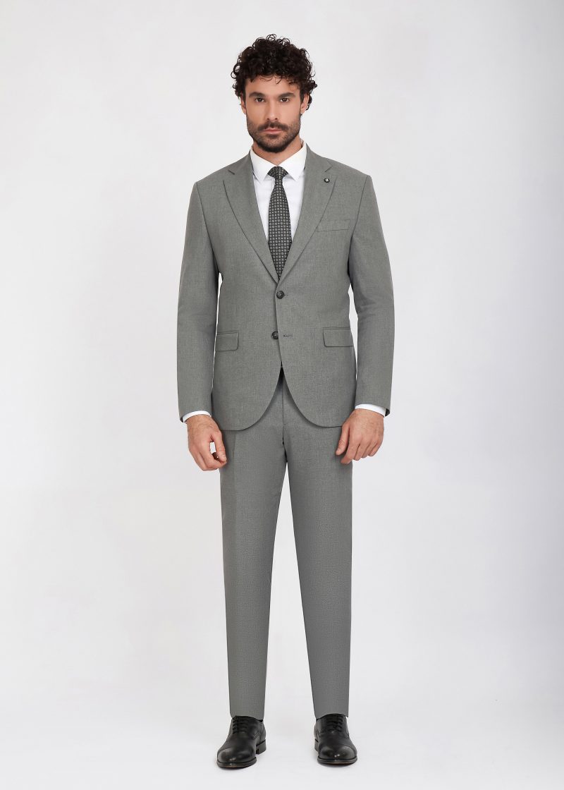 SK41SF02M012-Grey-005-1 Notch Lapel Wool Blend Suit