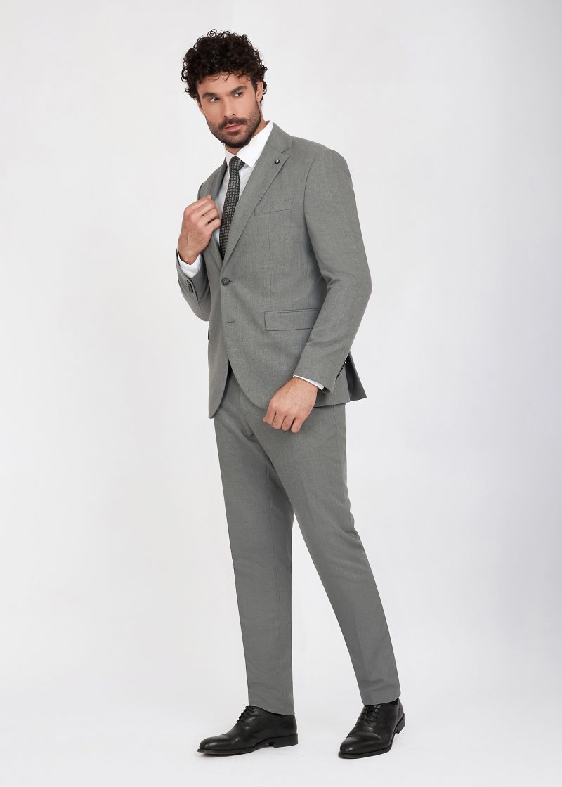 SK41SF02M012-Grey-005-2 Notch Lapel Wool Blend Suit
