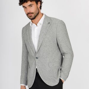 Slim Fit Linen Textured Blazer