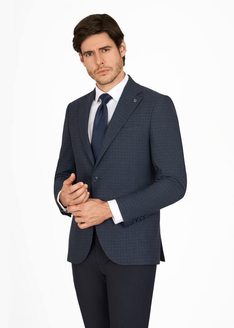 SK42SF02M018-Navy-019-4 Notch Lapel Slim Fit Mismatched Suit