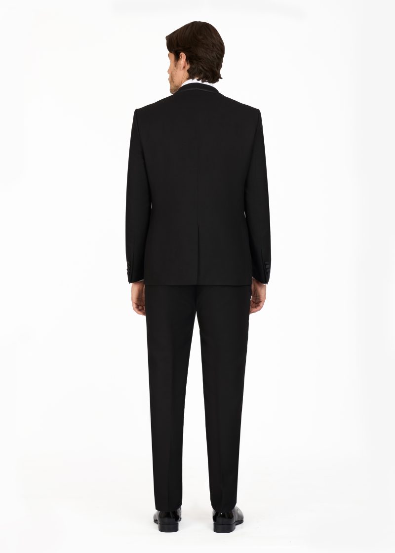 SK42SF18M004, Black 001 (6) Shawl Lapel Slim Fit Tuxedo